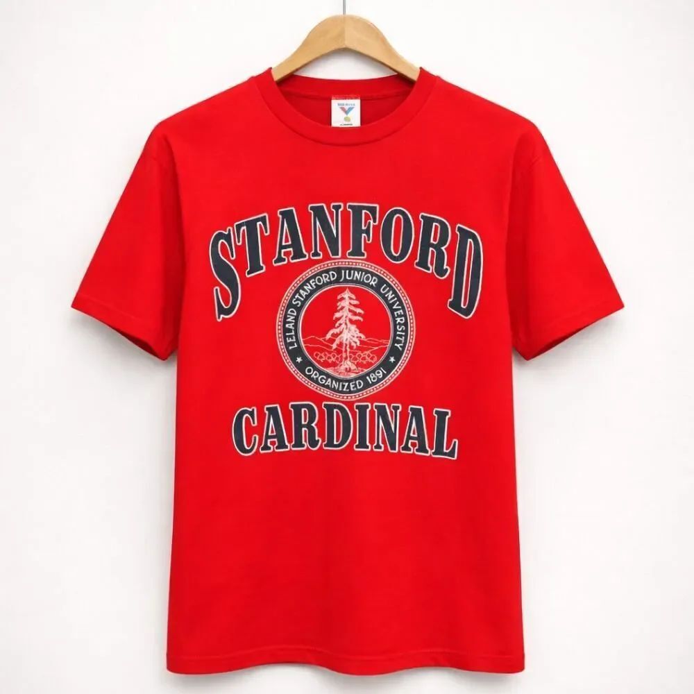 Vintage Stanford Cardinal 1989 Red Graphic Men’s Tee Shirt T-Shirt XL USA